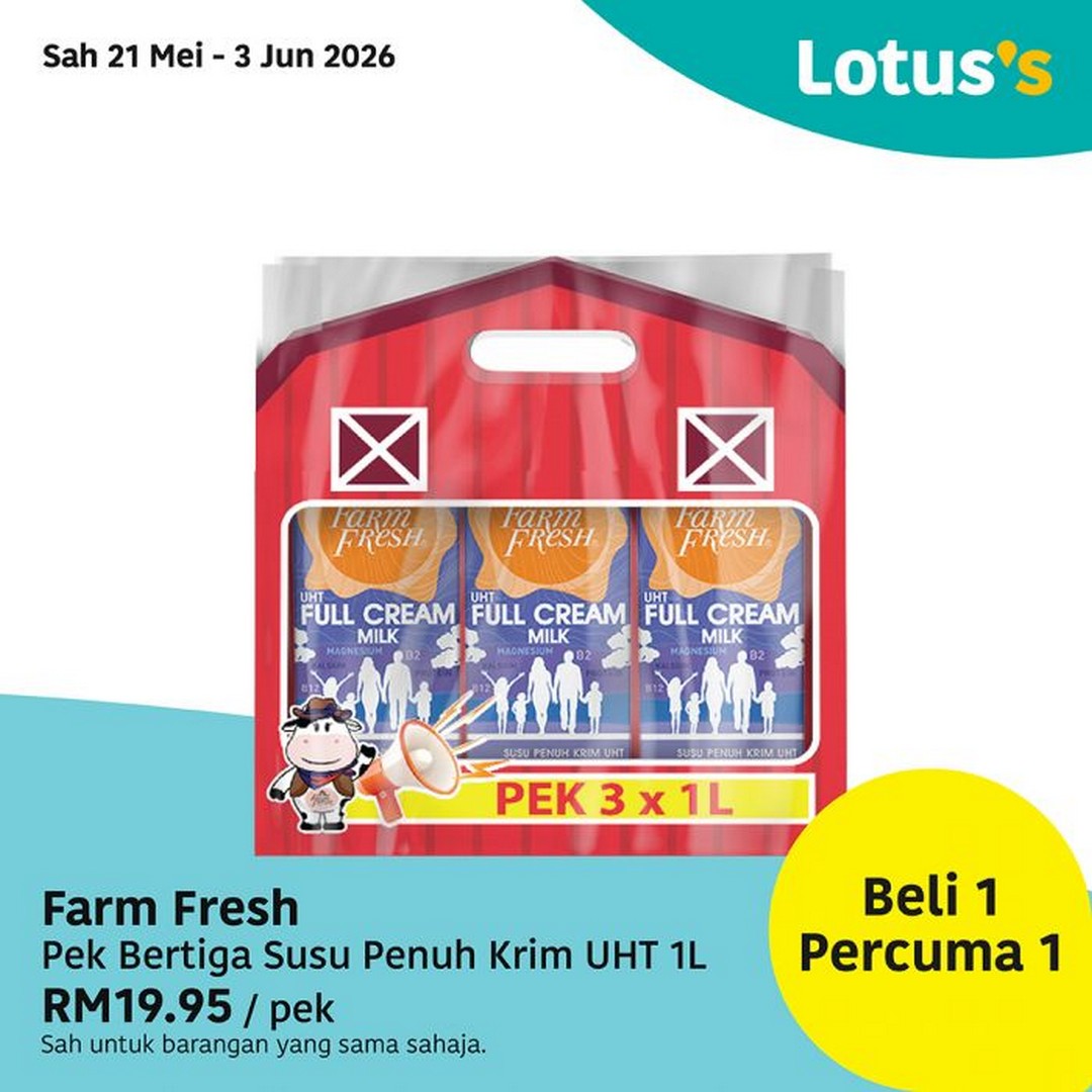 Lotuss-Buy-1-Free-1-Promotion-Massive-Grocery-and-Household-Savings-7 21 May-3 June 2026: Lotus's Buy 1 Free 1 Promotion: Massive Grocery and Household Savings Across Malaysia