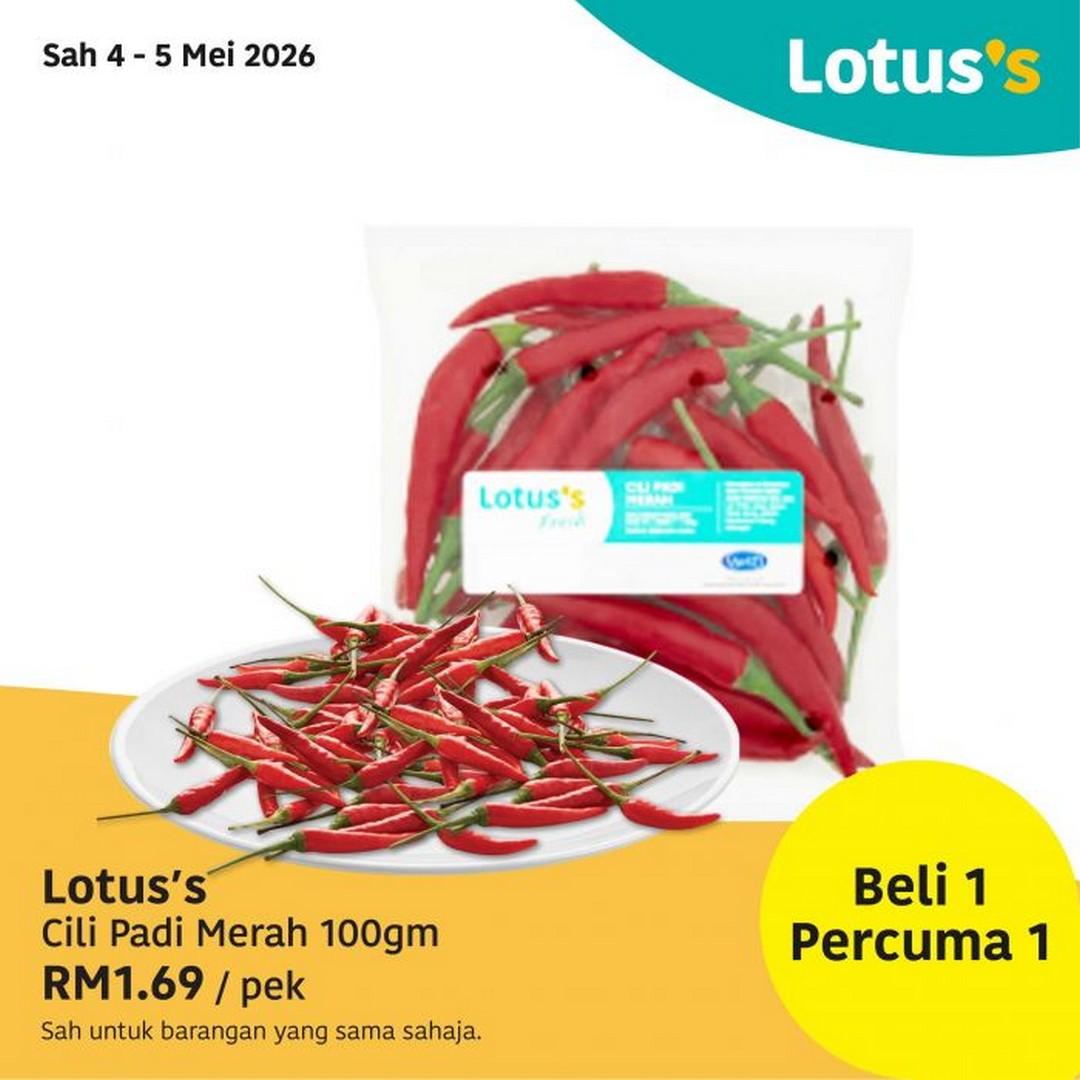 Lotuss-Kannn-Ada-Campaign-Buy-1-Free-1-Promotion-13 4–13 May 2026: Lotus's Kannn Ada Campaign Buy 1 Free 1 Promotion with Harga Hangat Deals Across Fresh Groceries and Home Essentials