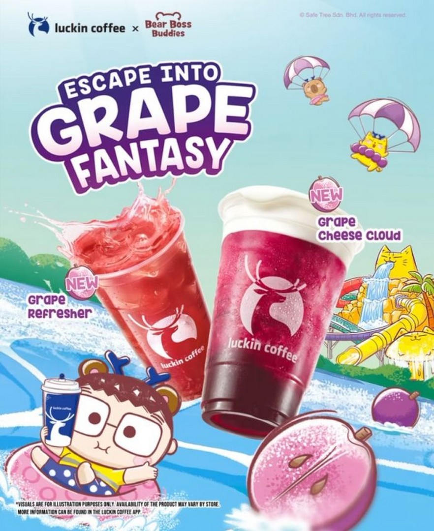 Luckin-Coffee-Malaysia-Grape-Fantasy-Series-Bear-Boss-Buddies-Collaboration 11 May 2026 onwards: Luckin Coffee Malaysia, Grape Fantasy Series Bear Boss Buddies Collaboration – Limited-Time Beverage Promotion