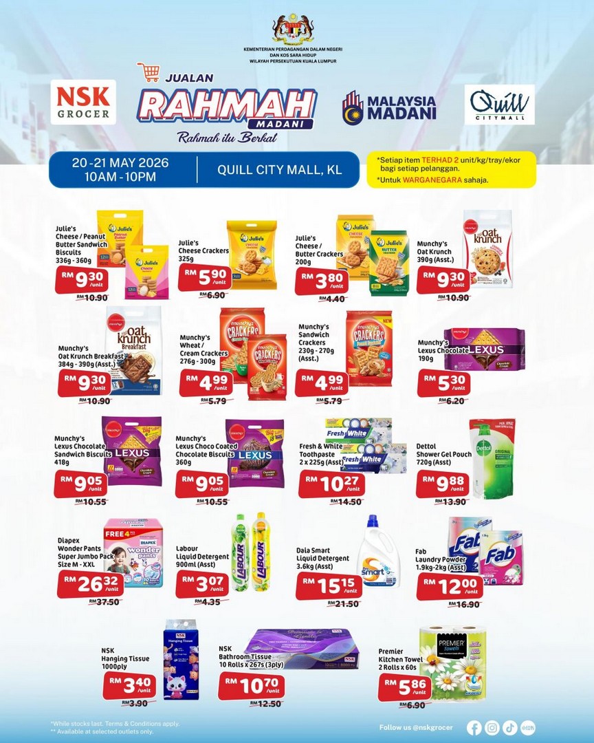 NSK-Grocer-Jualan-Rahmah-Sale-at-Quill-City-Mall-3 20–21 May 2026: NSK Grocer Jualan Rahmah Sale at Quill City Mall, Kuala Lumpur – Massive Household Essentials Promotion