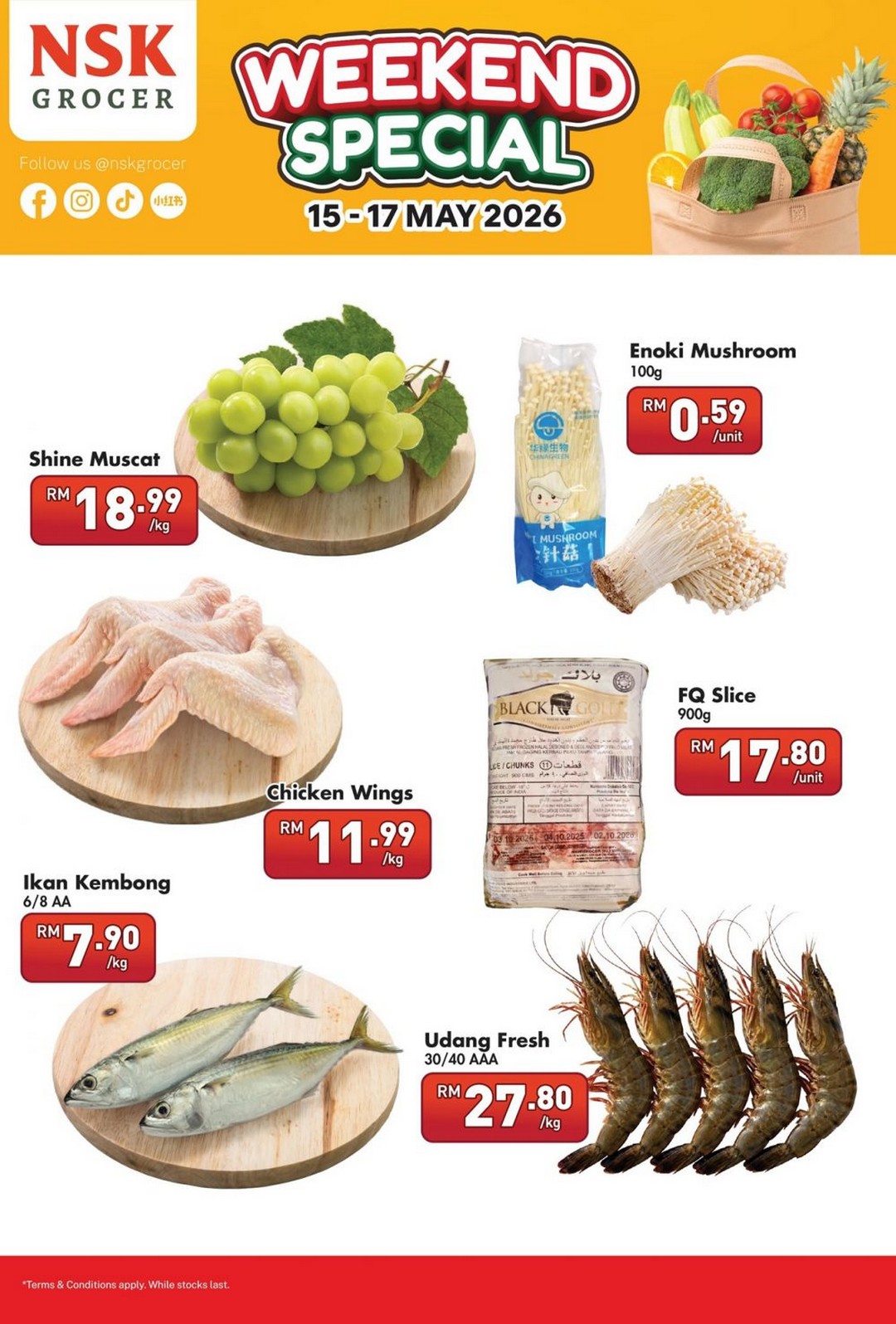 NSK-Grocer-Weekend-Promotion-with-Fresh-Groceries 15-17 May 2026: NSK Grocer Weekend Promotion with Fresh Groceries from RM0.59, Member Specials and Buy 2 Free 1 Beverage Deals Across Malaysia