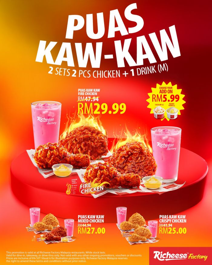 Richeese-Factory-Malaysia-Puas-Kaw-Kaw-Chicken-Combo-Deal 20–22 May 2026: Richeese Factory Malaysia, Puas Kaw Kaw Chicken Combo Deal Starting From RM25 Limited-Time Promotion