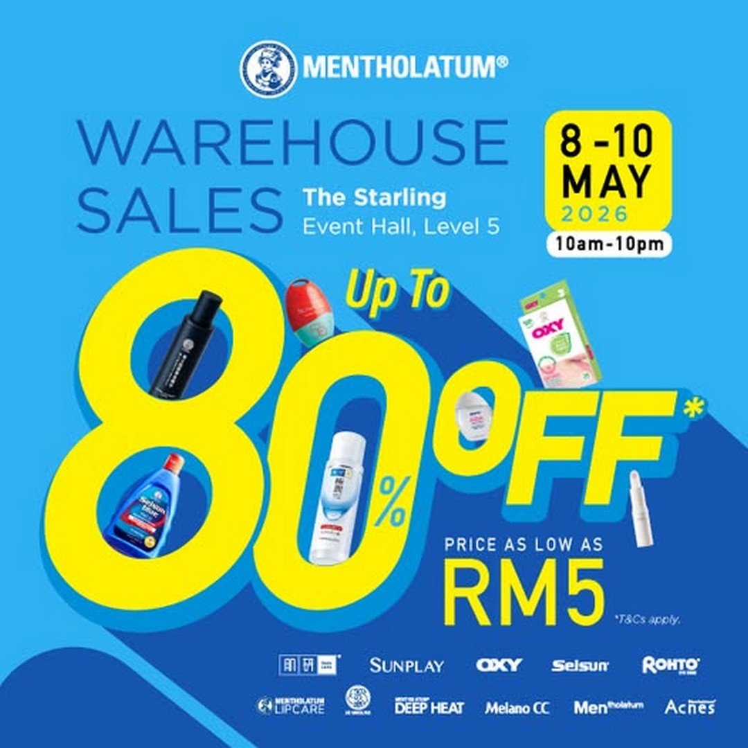 Rohto-Mentholatum-Warehouse-Sale-at-The-Starling 8–10 May 2026: Rohto Mentholatum Warehouse Sale at The Starling – Massive Skincare & Personal Care Deals from RM5 Promotion