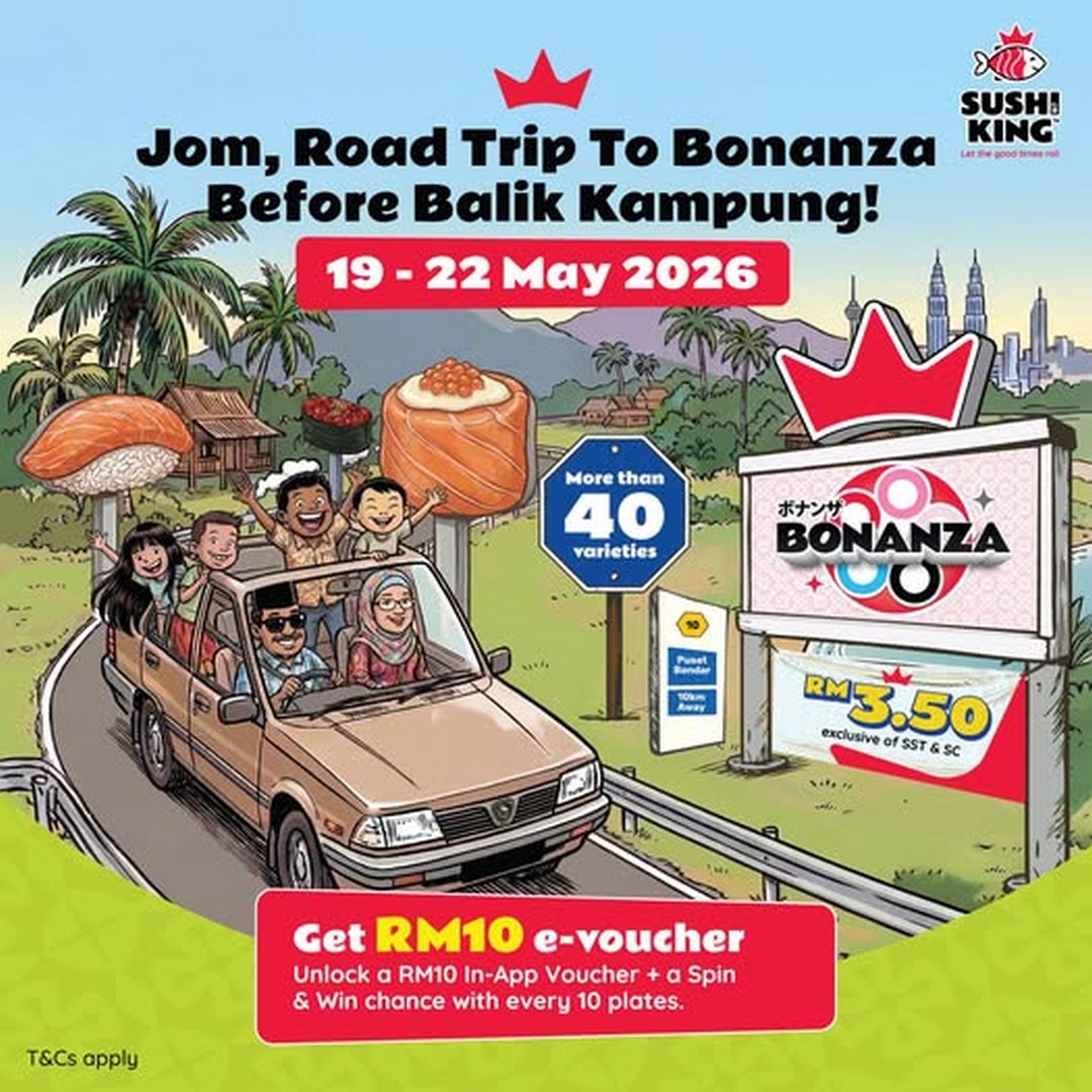 Sushi-King-Bonanza-Promotion 19–22 May 2026: Sushi King Bonanza Promotion: RM3.50 Sushi Plate Feast & Rewards Campaign Across Malaysia