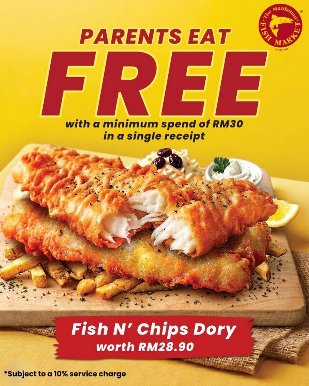 The-Manhattan-FISH-MARKET-Mothers-Day-Promotion 8–10 May 2026: The Manhattan FISH MARKET Mother’s Day Promotion: Parents Eat FREE with Complimentary Fish ‘N Chips Dory Deal Across Malaysia
