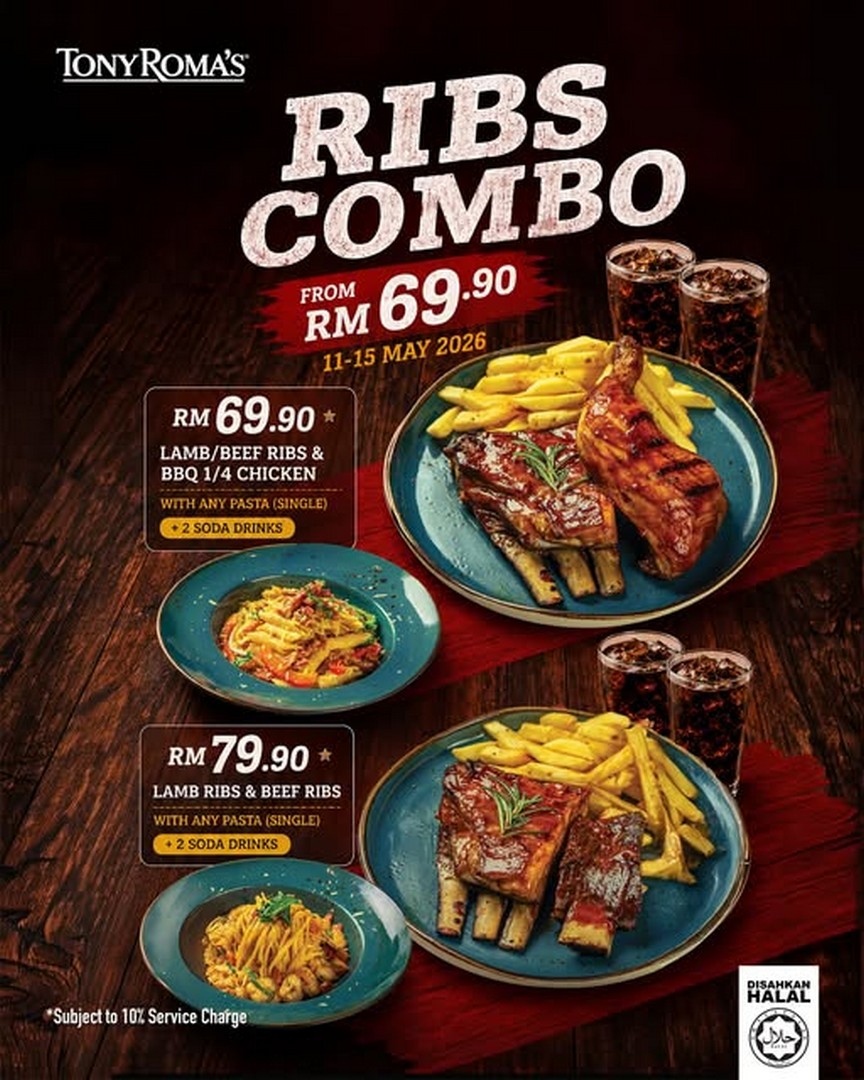 Tony-Romas-Malaysia-Rib-Combo-Promotion 11–15 May 2026: Tony Roma’s Malaysia Rib Combo Promotion: Limited-Time Ribs & Chicken Feast Deal