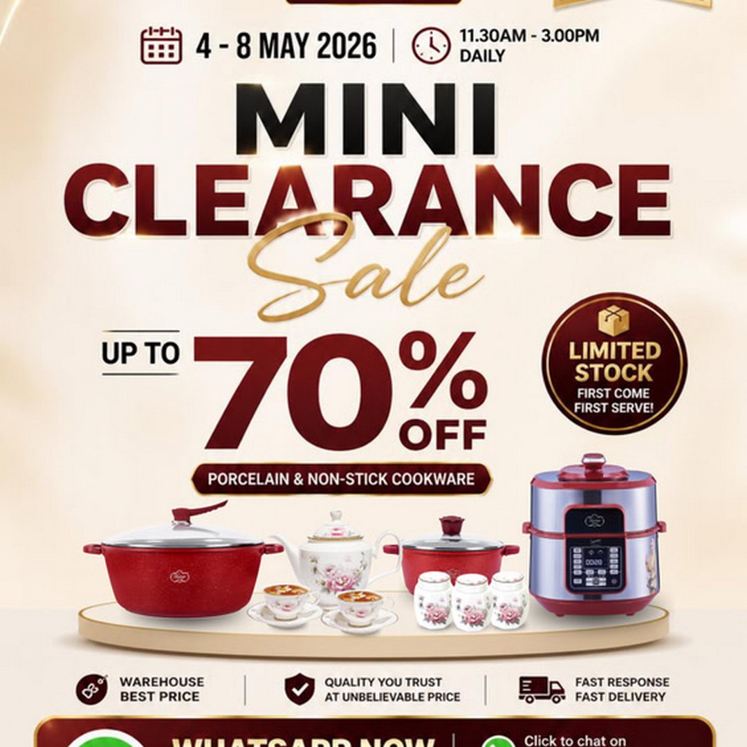 Vantage-Clearance-Sale-Warehouse-Deal 4–8 May 2026: Vantage Clearance Sale Warehouse Deal in PJ, Up to 70% Off Porcelain and Non Stick Cookware Promotion