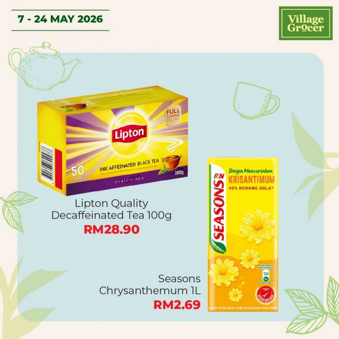 Village-Grocer-World-Tea-Day-Promotion-12-1 7–24 May 2026: Village Grocer World Tea Day Promotion – Tea Fair Sale: Buy 1 Free 1 Deals, Special Tea Offers & Free BOH Cup Giveaway