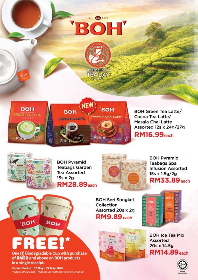 Village-Grocer-World-Tea-Day-Promotion-17-1 7–24 May 2026: Village Grocer World Tea Day Promotion – Tea Fair Sale: Buy 1 Free 1 Deals, Special Tea Offers & Free BOH Cup Giveaway
