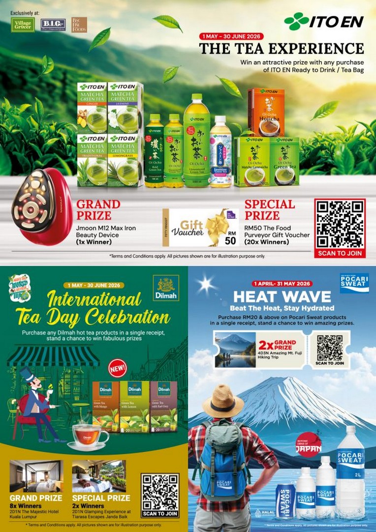 Village-Grocer-World-Tea-Day-Promotion-18-1 7–24 May 2026: Village Grocer World Tea Day Promotion – Tea Fair Sale: Buy 1 Free 1 Deals, Special Tea Offers & Free BOH Cup Giveaway