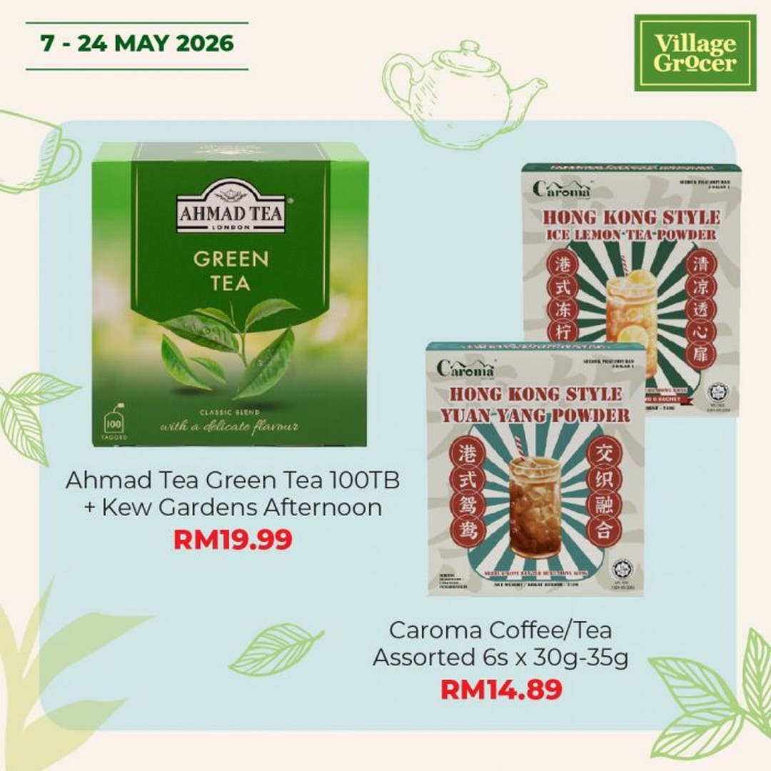 Village-Grocer-World-Tea-Day-Promotion-4-1 7–24 May 2026: Village Grocer World Tea Day Promotion – Tea Fair Sale: Buy 1 Free 1 Deals, Special Tea Offers & Free BOH Cup Giveaway