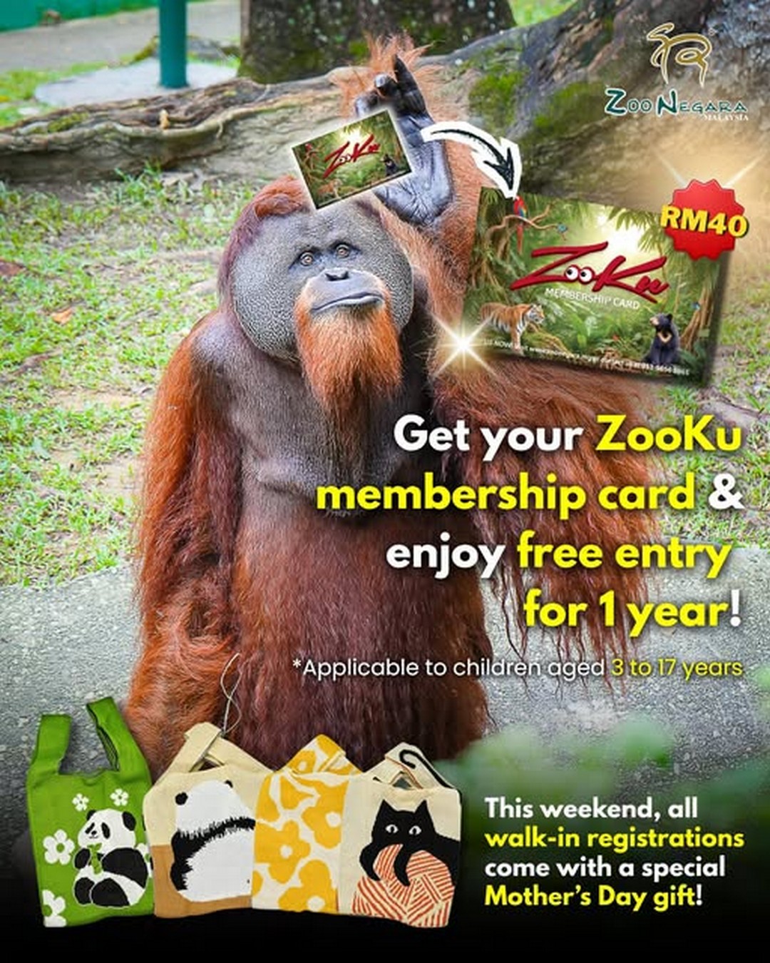 Zoo-Negara-Malaysia-ZooKu-Membership-Promotion 8 May 2026 onwards: Zoo Negara Malaysia ZooKu Membership Promotion – Kids Enjoy FREE Unlimited Zoo Entry for 1 Year Plus Parents Get 20% Off Visits