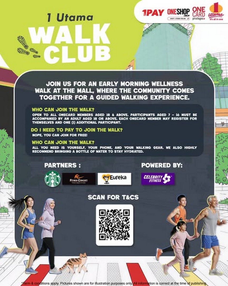 1-Utama-Shopping-Centre-ONECARD-Walk-Club-Morning-Wellness-Walk-Event-1 5 July 2026: 1 Utama Shopping Centre ONECARD Walk Club Morning Wellness Walk Event, Complimentary Community Fitness Programme, Limited Slots
