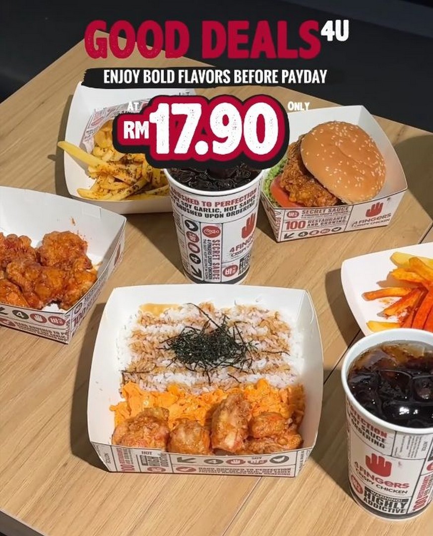 4Fingers-Good-Deals-4U-RM17.90-Chicken-Combo-Promotion 15-16 June 2026: 4Fingers Good Deals 4U RM17.90 Chicken Combo Promotion: Limited Payday Value Meal Deals in Malaysia