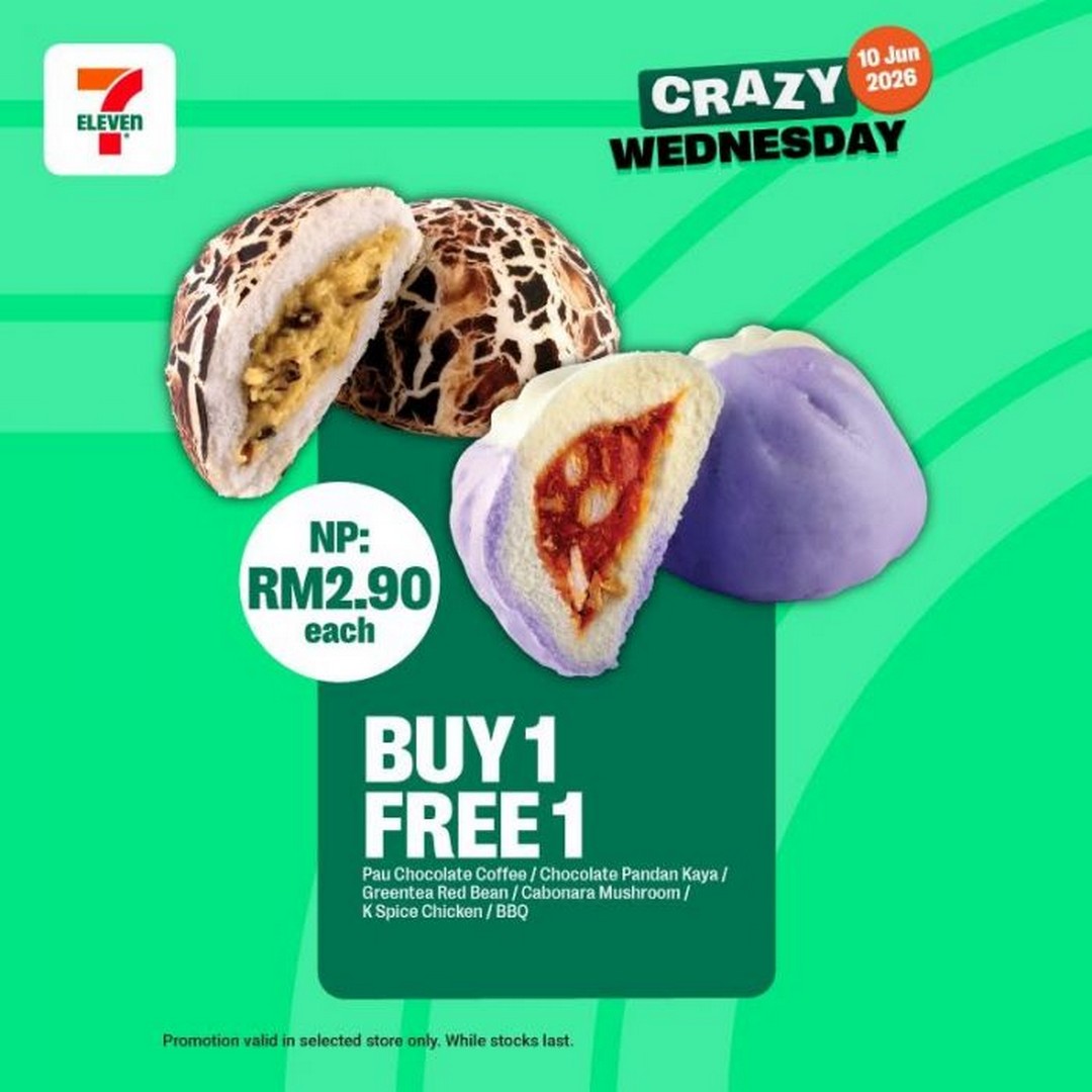 7-Eleven-Malaysia-Crazy-Wednesday-Promotion-12 10 June 2026: 7-Eleven Malaysia Crazy Wednesday Promotion: Buy 1 Free 1, RM1 Deals & Midweek Snack Savings Sale Promotion