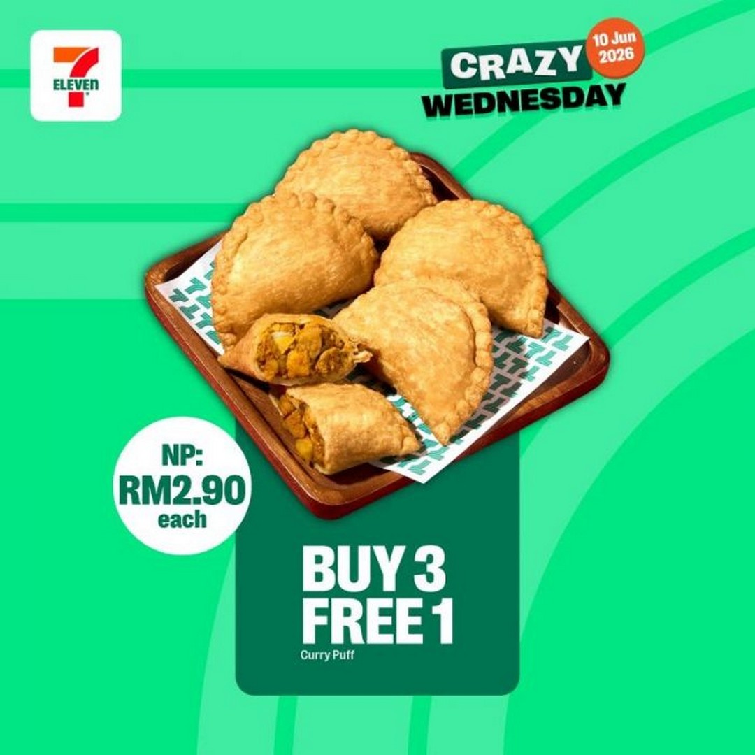 7-Eleven-Malaysia-Crazy-Wednesday-Promotion-13 10 June 2026: 7-Eleven Malaysia Crazy Wednesday Promotion: Buy 1 Free 1, RM1 Deals & Midweek Snack Savings Sale Promotion