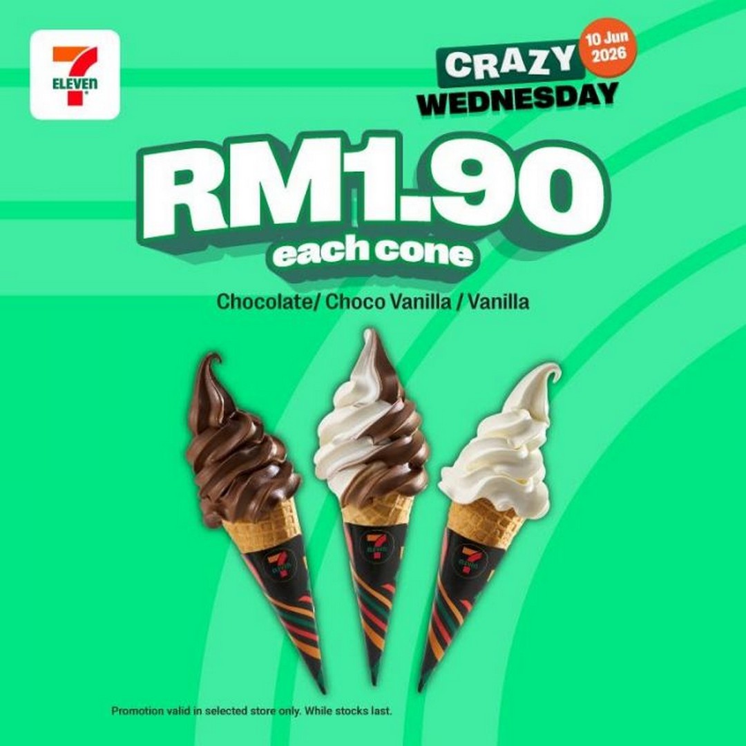 7-Eleven-Malaysia-Crazy-Wednesday-Promotion-3 10 June 2026: 7-Eleven Malaysia Crazy Wednesday Promotion: Buy 1 Free 1, RM1 Deals & Midweek Snack Savings Sale Promotion