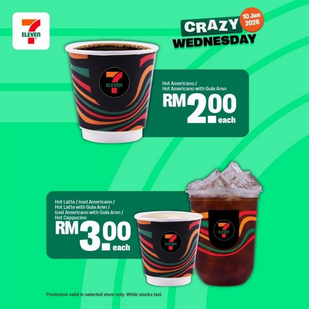7-Eleven-Malaysia-Crazy-Wednesday-Promotion-8 10 June 2026: 7-Eleven Malaysia Crazy Wednesday Promotion: Buy 1 Free 1, RM1 Deals & Midweek Snack Savings Sale Promotion