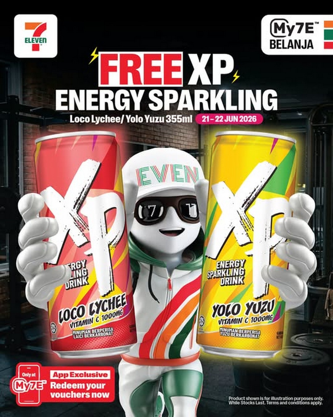 7-Eleven-Malaysia-My7E-Free-XP-Energy-Drink-Promotion 21-22 June 2026: 7-Eleven Malaysia My7E Free XP Energy Drink Promotion – Redeem a Complimentary XP Energy Sparkling Drink with My7E App Voucher