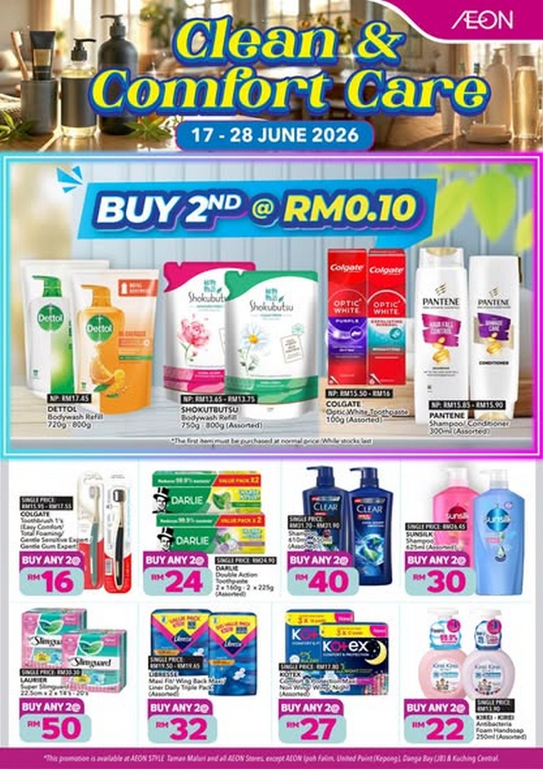 AEON-Malaysia-Clean-Comfort-Care-Promotion-1-1 17–28 June 2026: AEON Malaysia Clean Comfort Care Promotion, Home Essentials Sale for Everyday Savings in Malaysia