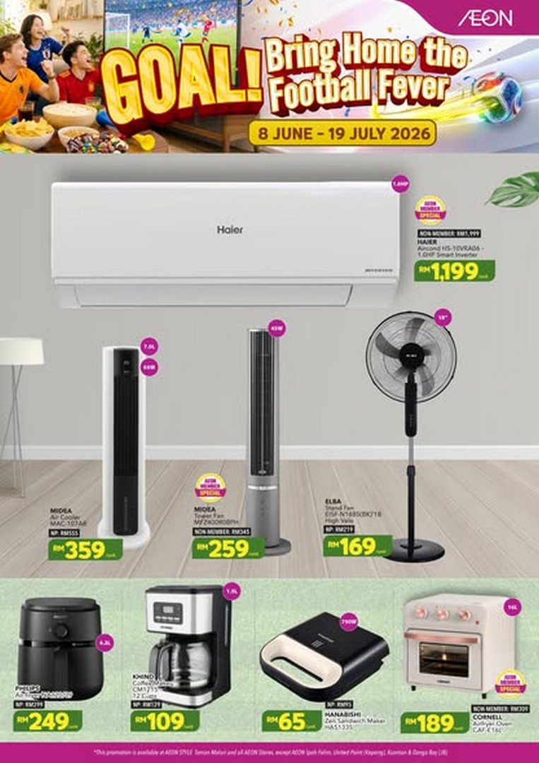 AEON-Malaysia-Goal-Bring-Home-the-Football-Fever-Sale-3 8 June–19 July 2026: AEON Malaysia “Goal! Bring Home the Football Fever” Sale Campaign – Massive Football Lifestyle Promotion Across Stores Nationwide