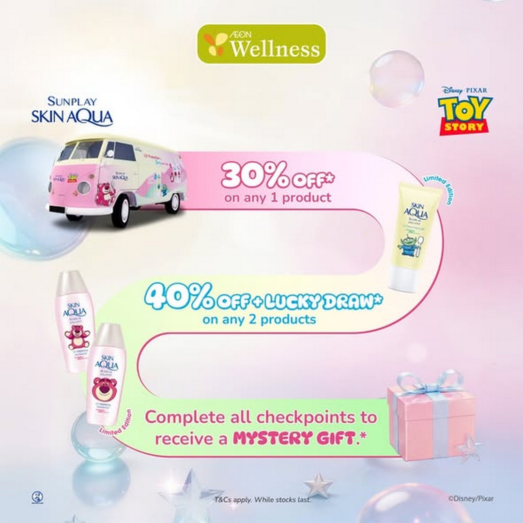 AEON-Wellness-x-Sunplay-Skin-Aqua-Toy-Story-Kombi-Van-Tour-Malaysia-1 13–24 June 2026: AEON Wellness x Sunplay Skin Aqua Toy Story Kombi Van Tour Malaysia Giveaway & Promotion Campaign with Exclusive Deals and Lucky Draw