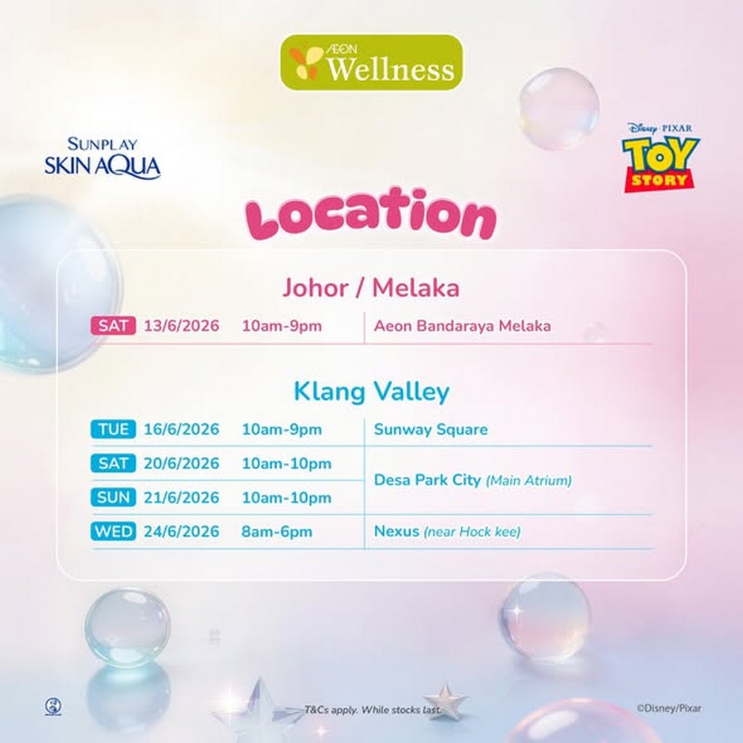 AEON-Wellness-x-Sunplay-Skin-Aqua-Toy-Story-Kombi-Van-Tour-Malaysia-2 13–24 June 2026: AEON Wellness x Sunplay Skin Aqua Toy Story Kombi Van Tour Malaysia Giveaway & Promotion Campaign with Exclusive Deals and Lucky Draw