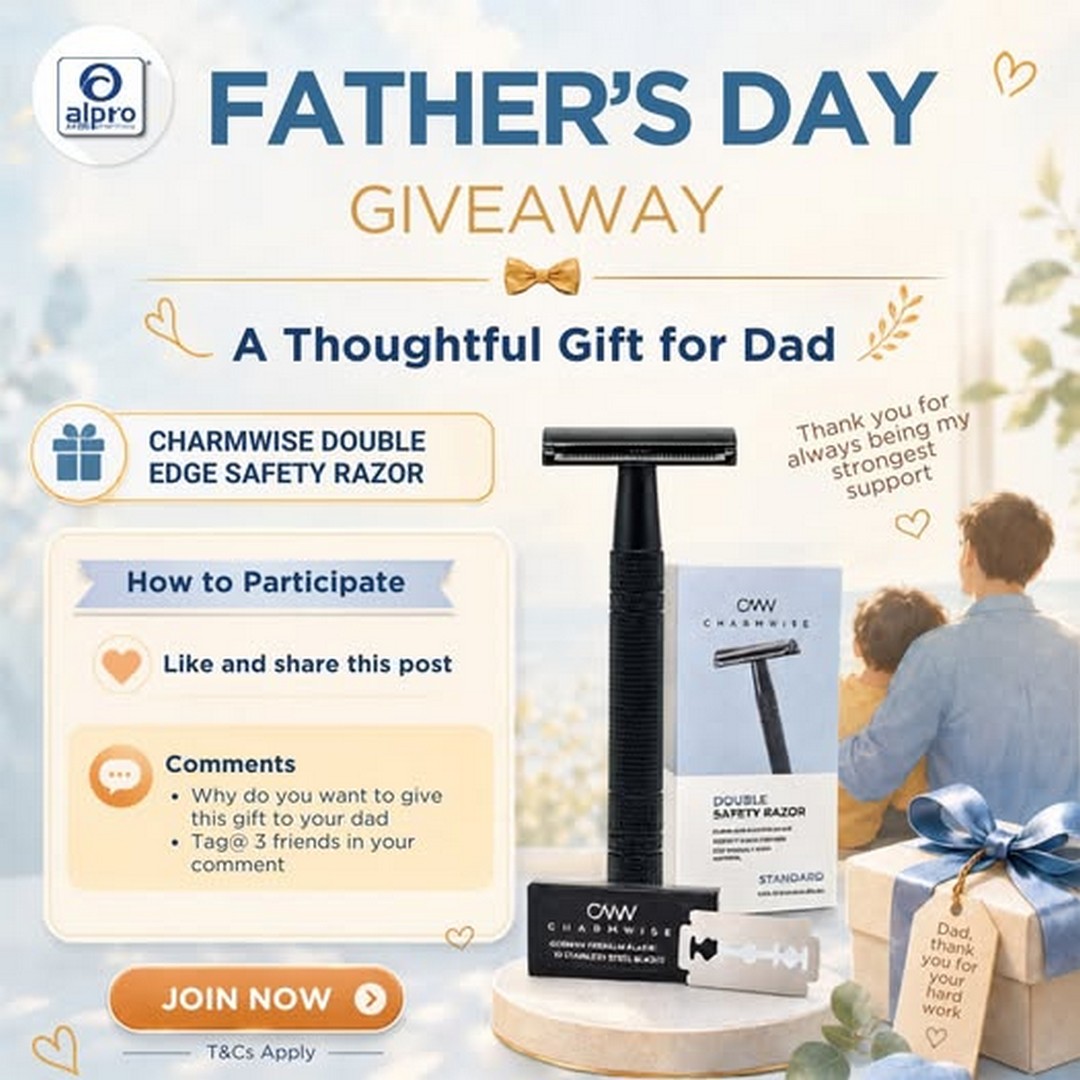 Alpro-Pharmacy-Fathers-Day-Giveaway 17–26 June 2026: Alpro Pharmacy Father’s Day Giveaway – Win a Thoughtful CHARMWISE Double Edge Safety Razor for Dad
