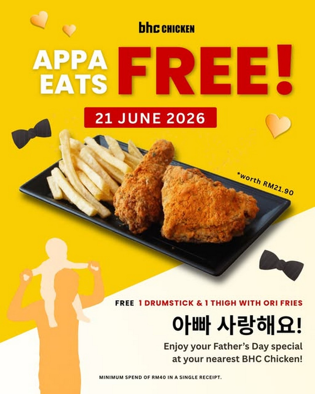 BHC-Malaysia-Fathers-Day-Promotion 21 June 2026: BHC Malaysia Father’s Day Promotion – Treat Dad to a Free RM21.90 Crispy Chicken Meal at Selected Outlets