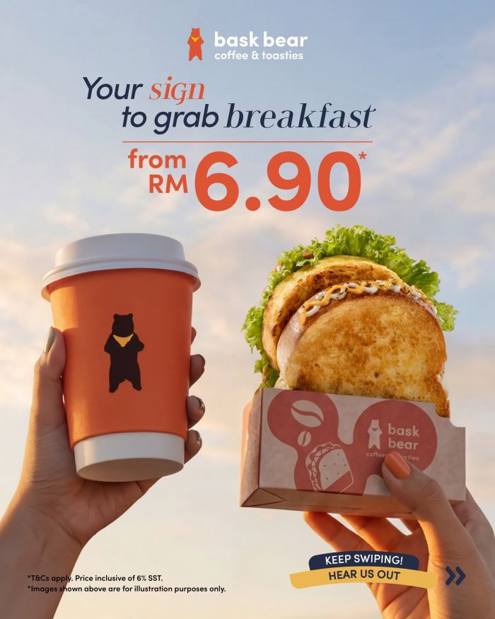 Bask-Bear-Coffee-Breakfast-Combo-Weekday-Morning-Promotion 10 June 2026 onward: Bask Bear Coffee, Breakfast Combo Weekday Morning Promotion, Coffee + Donut Deal from RM6.90 at Selected Outlets