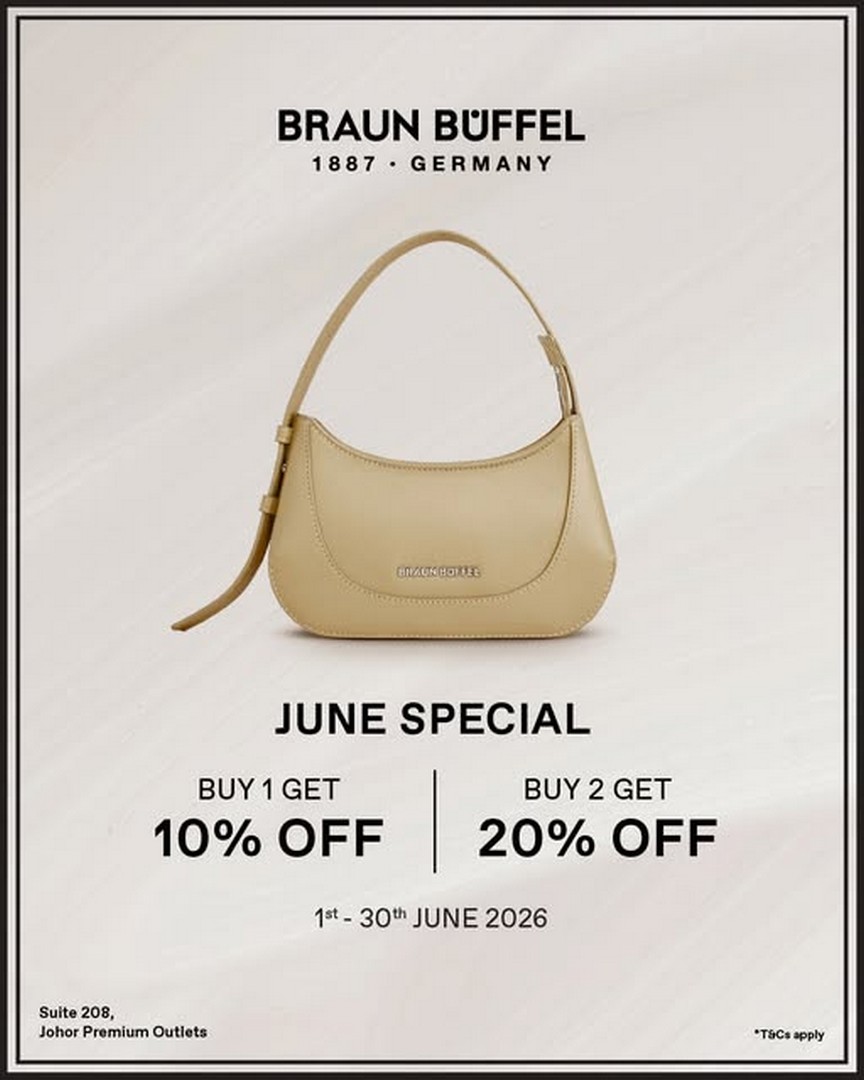 Braun-Buffel-Special-Sale-at-Johor-Premium-Outlets-Additional-Savings-Promotion 1–30 June 2026: Braun Büffel Special Sale at Johor Premium Outlets, Additional Savings Promotion: Luxury Leather Deals with Extra Discounts for Selected Items