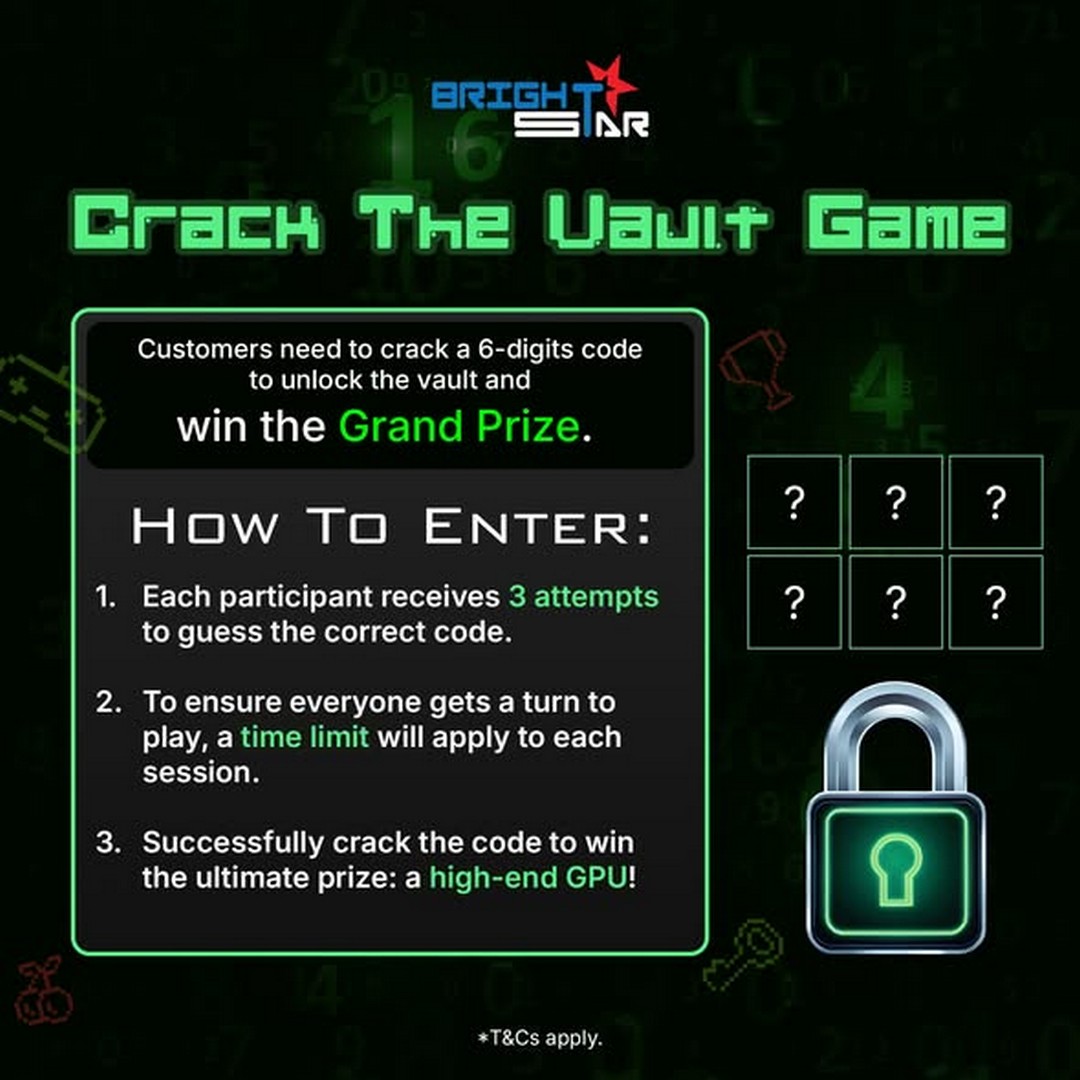 Brightstar-Computer-Crack-The-Vault-Game-at-Plaza-Low-Yat-Kuala-Lumpur-1 22–28 June 2026: Brightstar Computer Crack The Vault Game at Plaza Low Yat, Kuala Lumpur – Win GeForce RTX 5060 Ti GPU Giveaway Roadshow Promotion
