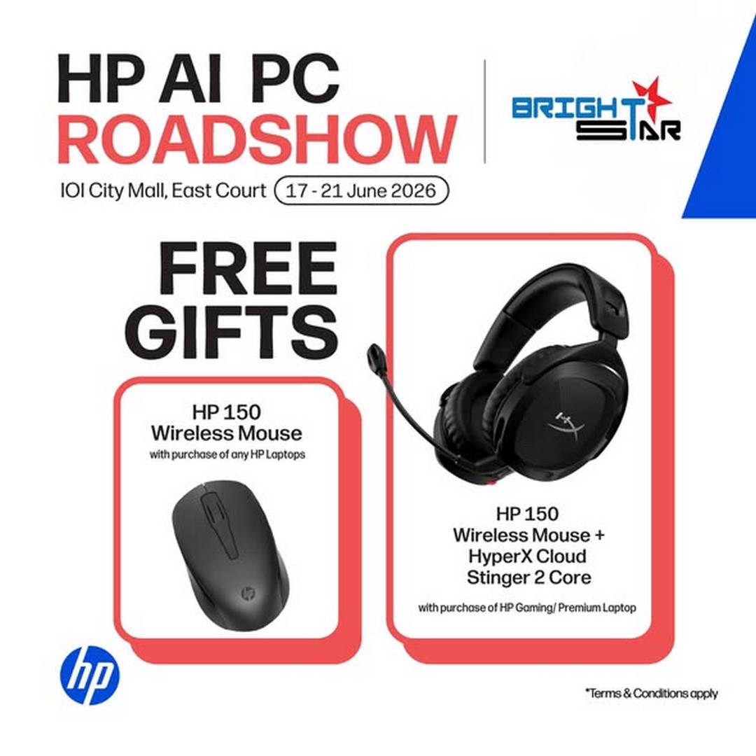 Brightstar-Computer-HP-AI-PC-Roadshow-at-IOI-City-Mall-Putrajaya-3 17–21 June 2026: Brightstar Computer HP AI PC Roadshow at IOI City Mall Putrajaya, Promotion Featuring AI PCs, Printers, Free Gifts and PWP Deals