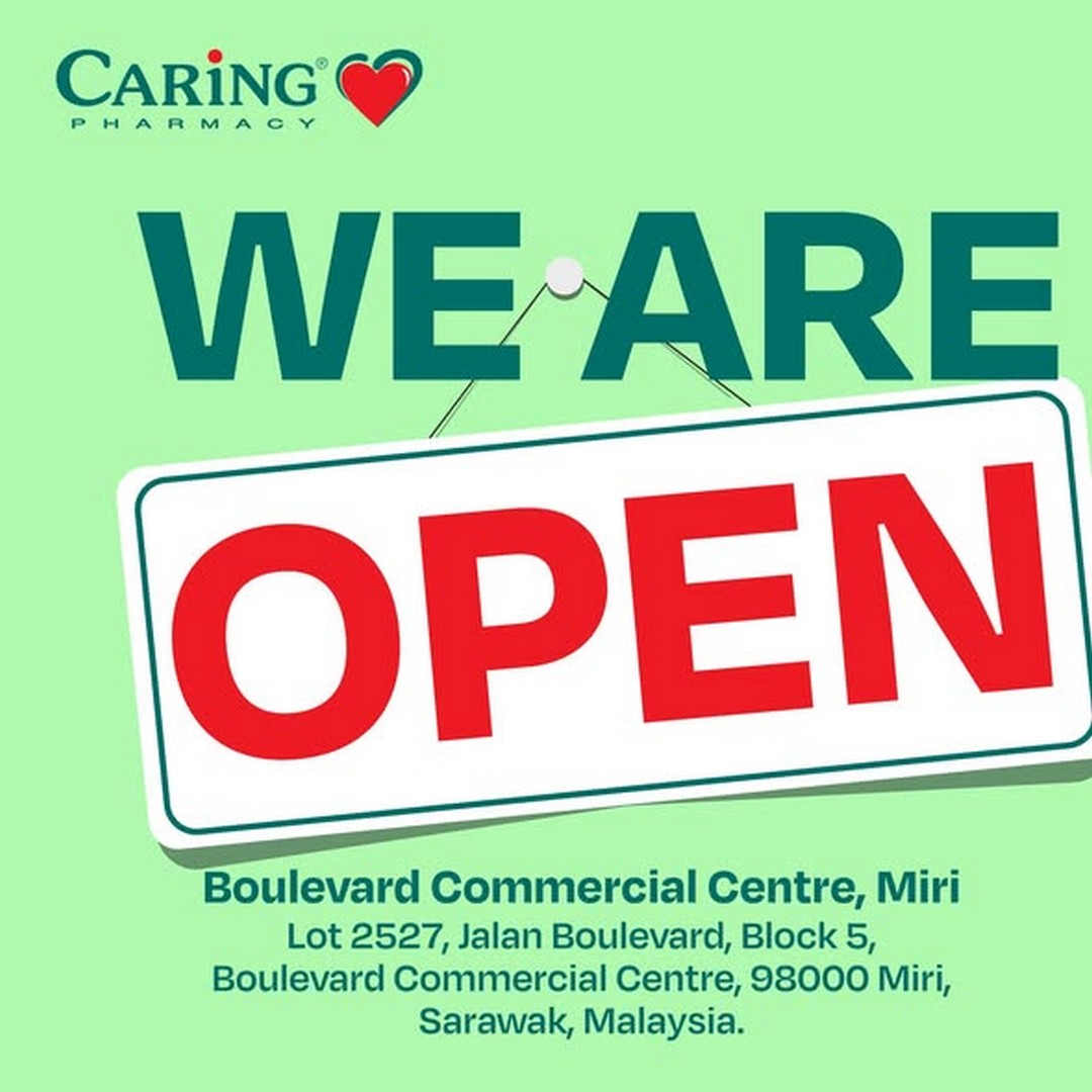 CARiNG-Pharmacy-Miri-Boulevard-Commercial-Centre-New-Outlet-Opening-7 19 June–31 July 2026: CARiNG Pharmacy, Steppes Mont Kiara New Outlet Opening Promotion, Freebies, Rewards & Special Opening Deals