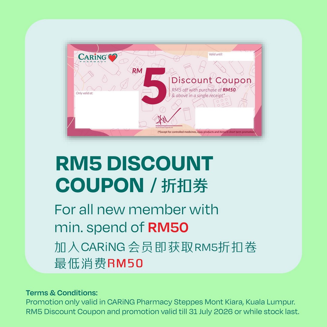 CARiNG-Pharmacy-Steppes-Mont-Kiara-New-Outlet-Opening-Promotion-4 19 June–31 July 2026: CARiNG Pharmacy, Steppes Mont Kiara New Outlet Opening Promotion, Freebies, Rewards & Special Opening Deals