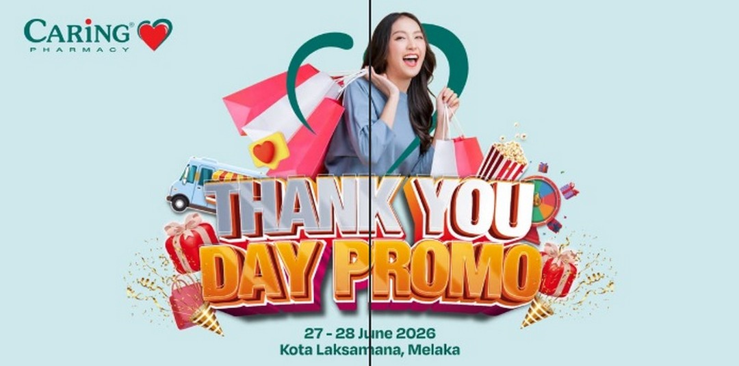 CARiNG-Pharmacy-Thank-You-Day-Celebration-Promotion 27–28 June 2026: CARiNG Pharmacy Thank You Day Celebration Promotion at Kota Laksamana, Melaka – Exclusive 2-Day Rewards & Freebies Event