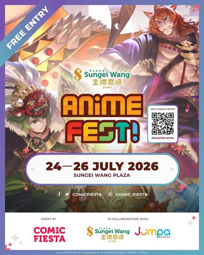 Comic-Fiesta-Anime-Fest-KL-at-Sungei-Wang-JUMPA 24–26 July 2026: Comic Fiesta Anime Fest KL at Sungei Wang & JUMPA, Free Entry Animation Comics and Games Event Giveaway
