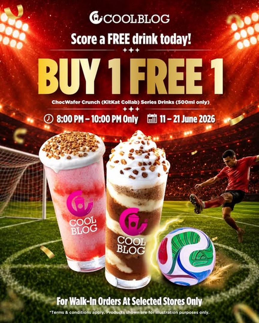 Coolblog-Malaysia-FIFA-World-Cup-2026-Kickoff-Night-Promotion 11–21 June 2026: Coolblog Malaysia FIFA World Cup 2026 Kickoff Night Promotion, Buy 1 Free 1 ChocWafer Crunch KITKAT Drinks