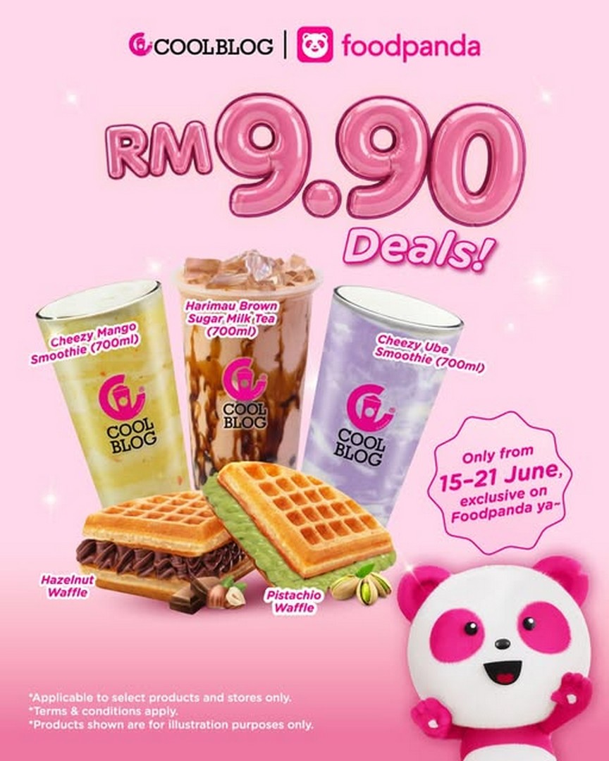Coolblog-Malaysia-RM9.90-Foodpanda-Selected-Items-Promotion 15–21 June 2026: Coolblog Malaysia RM9.90 Foodpanda Selected Items Promotion: Affordable Bubble Tea & Beverage Deal on Delivery App