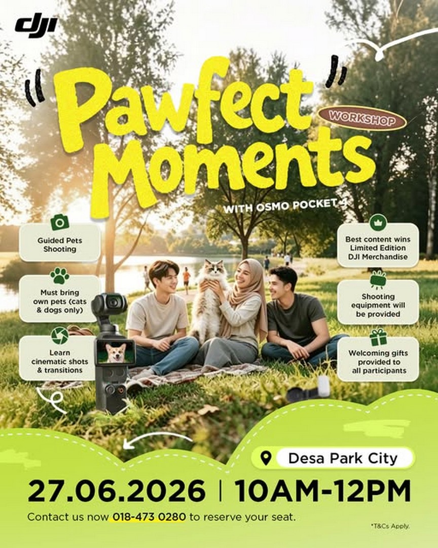 DJI-Malaysia-Pawfect-Moments-with-Osmo-Pocket-4-Workshop-Pet-Photography-Event 27 June 2026: DJI Malaysia Pawfect Moments with Osmo Pocket 4 Workshop Pet Photography Event at Desa Park City