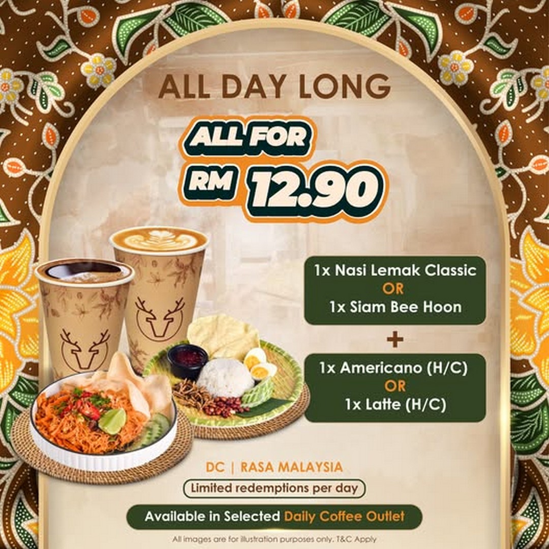 Daily-Coffee-RM12.90-All-Day-Comfort-Meal-Promotion 12 June 2026 onwards: Daily Coffee RM12.90 All-Day Comfort Meal Promotion Nationwide, Affordable Local Favourite Set Deal