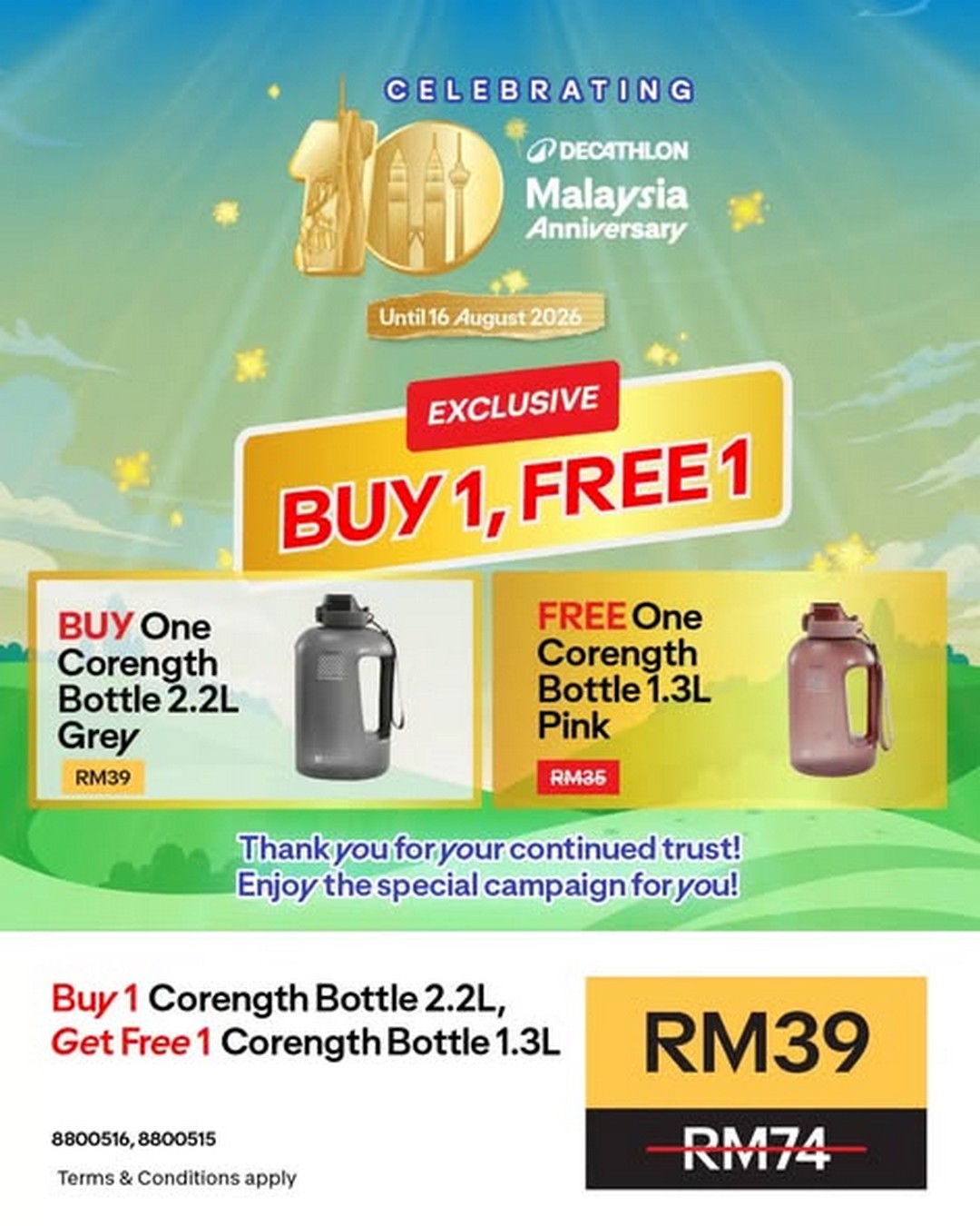 Decathlon-Malaysia-10th-Anniversary-Buy-1-Free-Promotion-1 Now till 16 August 2026: Decathlon Malaysia 10th Anniversary Buy 1 Free Promotion, Nationwide Sports Gear Celebration Deals