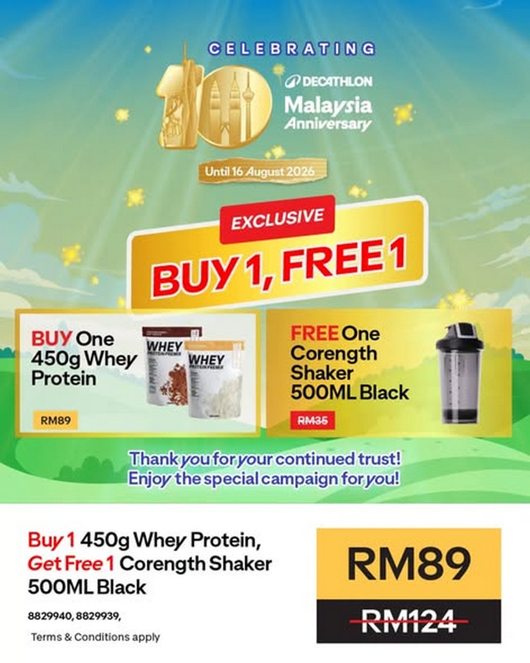 Decathlon-Malaysia-10th-Anniversary-Buy-1-Free-Promotion-2 Now till 16 August 2026: Decathlon Malaysia 10th Anniversary Buy 1 Free Promotion, Nationwide Sports Gear Celebration Deals