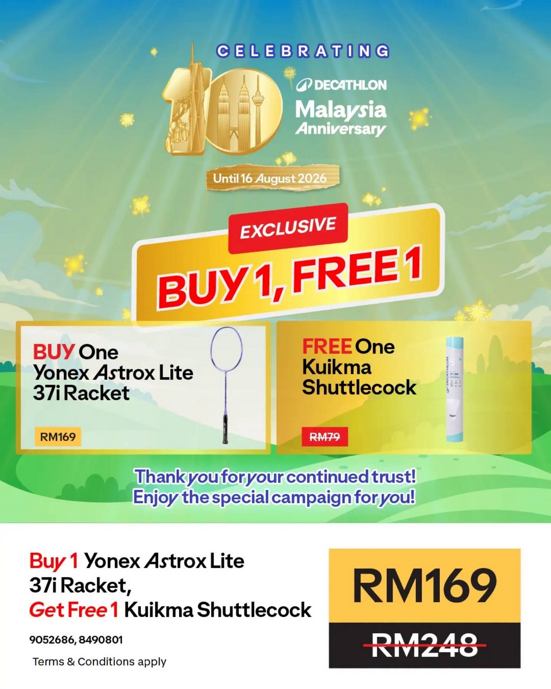 Decathlon-Malaysia-10th-Anniversary-Buy-1-Free-Promotion-4 Now till 16 August 2026: Decathlon Malaysia 10th Anniversary Buy 1 Free Promotion, Nationwide Sports Gear Celebration Deals