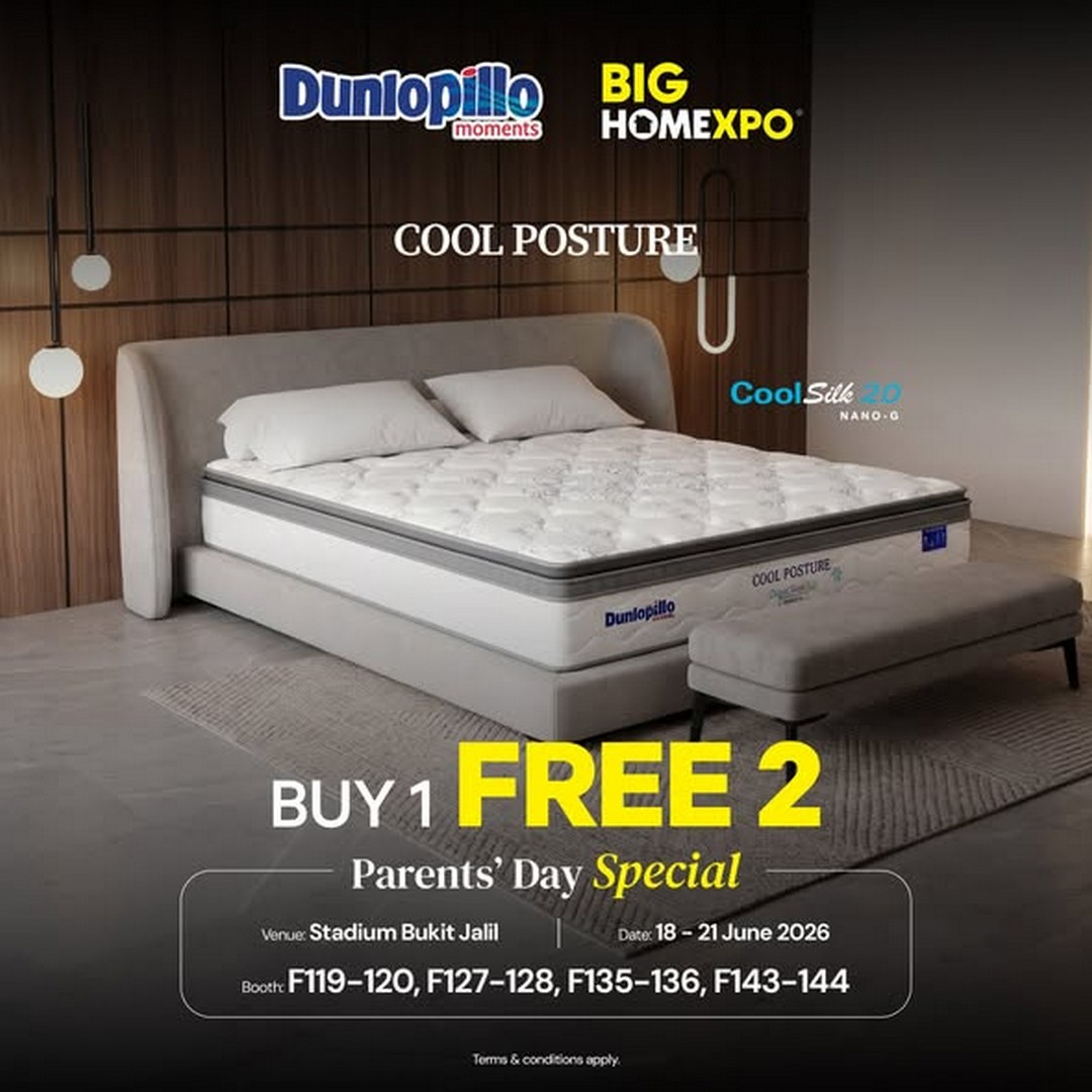 Dunlopillo-Malaysia-Big-Home-Expo-Mattress-Promotion-1 18–21 June 2026: Dunlopillo Malaysia Big Home Expo Mattress Promotion: Exclusive Expo Deals at Stadium Bukit Jalil
