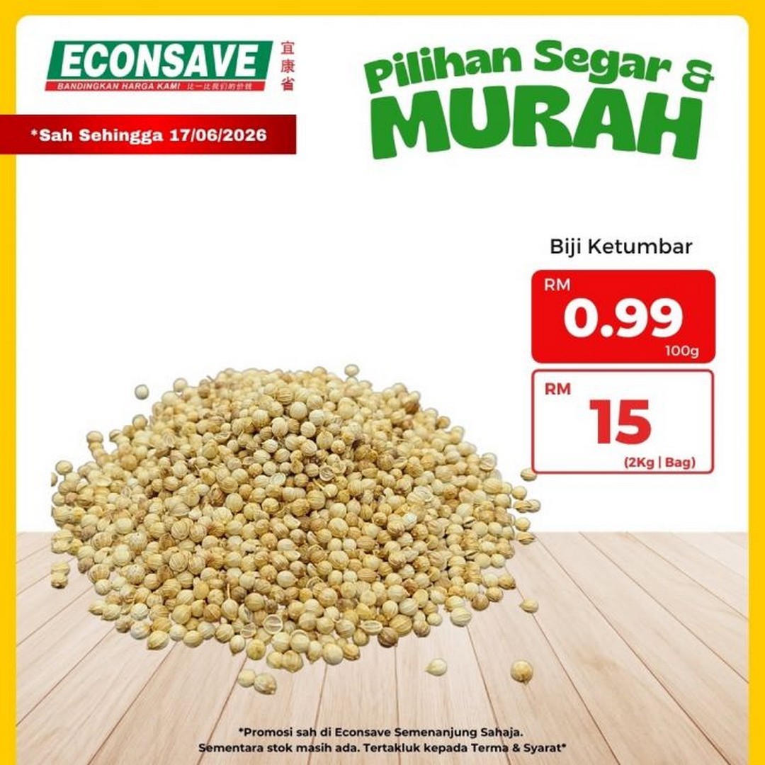 Econsave-Pilihan-Segar-Murah-Fresh-Grocery-Promotion-12 10-17 June 2026: Econsave, Pilihan Segar & Murah Fresh Grocery Promotion, Fresh Groceries from RM0.99 in Semenanjung Malaysia