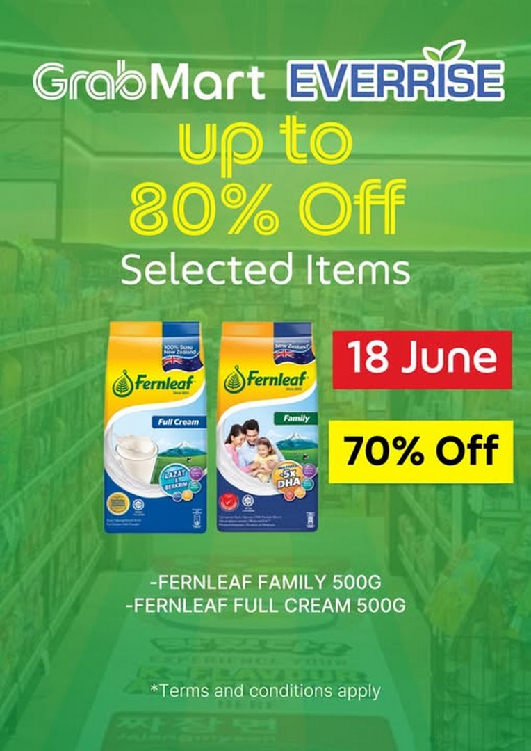 Everrise-Fernleaf-Milk-70-OFF-GrabMart-Promotion 18 June 2026: Everrise Fernleaf Milk 70% OFF GrabMart Promotion, Daily Essentials Savings Deal in Malaysia