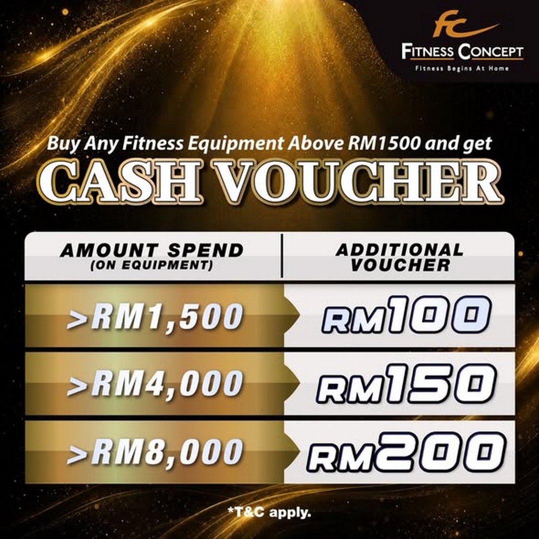 Fitness-Concept-Wesak-Day-Flash-Sale-1 29 May – 2 June 2026: Fitness Concept Wesak Day Flash Sale – Save Up to RM1,600 on Home Fitness Equipment and Enjoy Exclusive Rewards