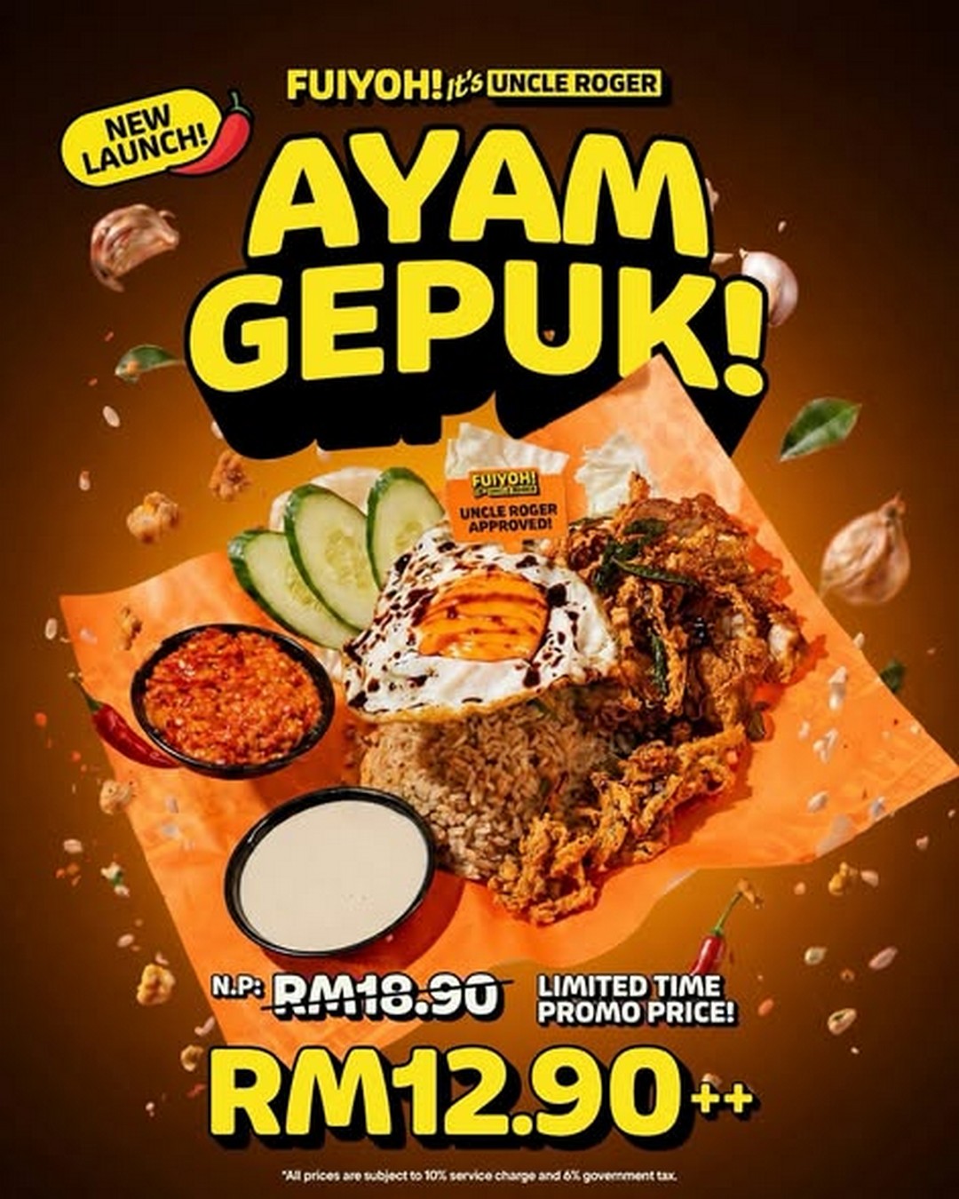 Fuiyoh-Its-Uncle-Roger-Ayam-Gepuk-Promotion Now till 30 June 2026: Fuiyoh! It’s Uncle Roger Ayam Gepuk Promotion: Limited-Time Crispy Chicken Meal Deal at RM12.90++
