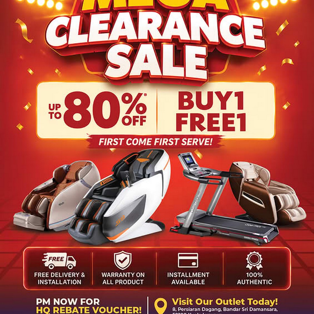 GINTELL-Mega-Clearance-Sale-–-Enjoy-Up-to-80-Off 12 June 2026 onwards: GINTELL Mega Clearance Sale – Enjoy Up to 80% Off Massage Chairs and Fitness Equipment Promotion in Kuala Lumpur